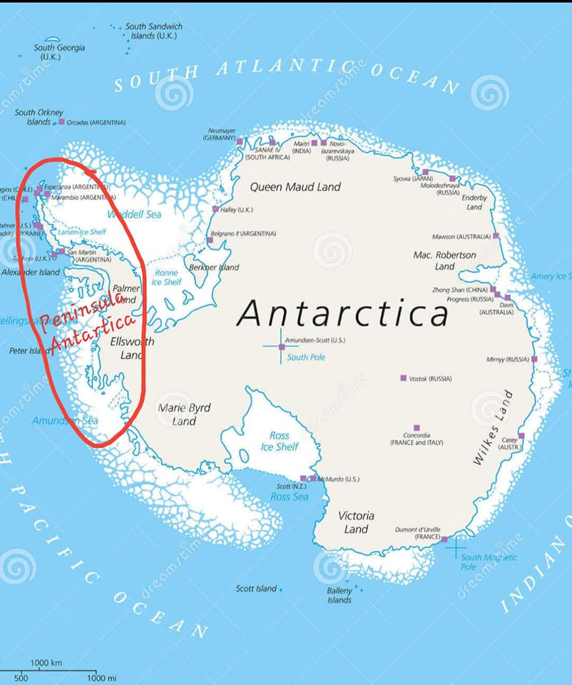 mapa Antartica